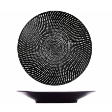 Colorful Funny Dinner Plates - Wholesale Round Black and White Rustic Catering Supplies