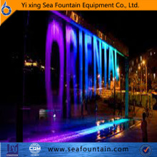 rainbow colored graphic curtain digital water curtain fountain
