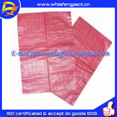 pp red transparent woven bag for packing carrots in Chile