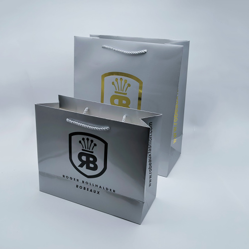 Bolsa de papel para compras de logotipo de luxo personalizado