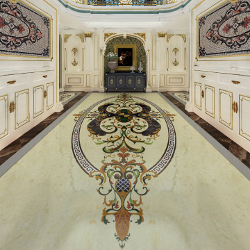 Marble inlay flooring design