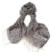 Rectangular Leopard Print Scarf Wool Wraps and Shawls