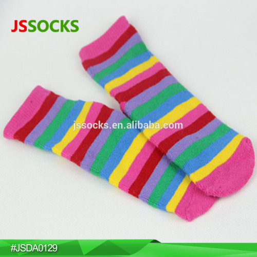 Baby Striped Tube Socks With Rubber Soles