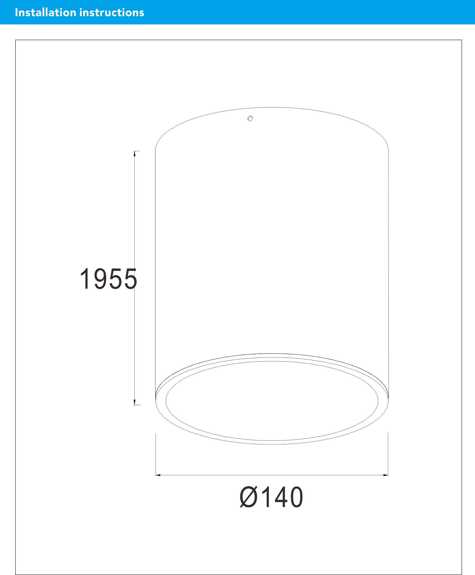 40W Led Downlight Size