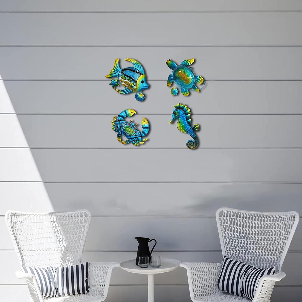 トロピカルウミウコ魚馬のカニ魚の壁の装飾