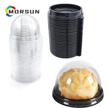 MorSun Clear Plastic Cupcake and Mooncake Containers, 60-80g Capacity