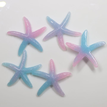 Encantos de estrella de mar de animales de resina de 39MM con espalda plana conchas marinas tropicales adorno de cabujones de bricolaje