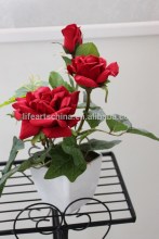 flower plant, 32cm artificial rose, flower bonsai, red flower