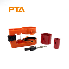 4PCS Wood Metal Door Lock Installation Kit: Bi-Metal Hole Saw Cutter with Innovative Guide