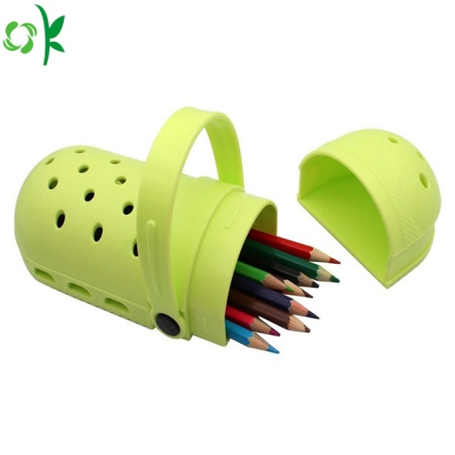 Phổ biến lỗ giày Silicone bút chì túi cho các trường học