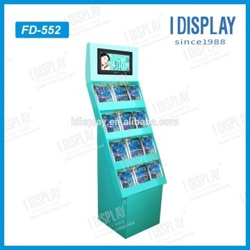 point of purchase cardboard display with lcd video display with motion sensor