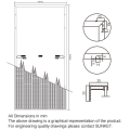 545W painel solar mono 182mm 144cells