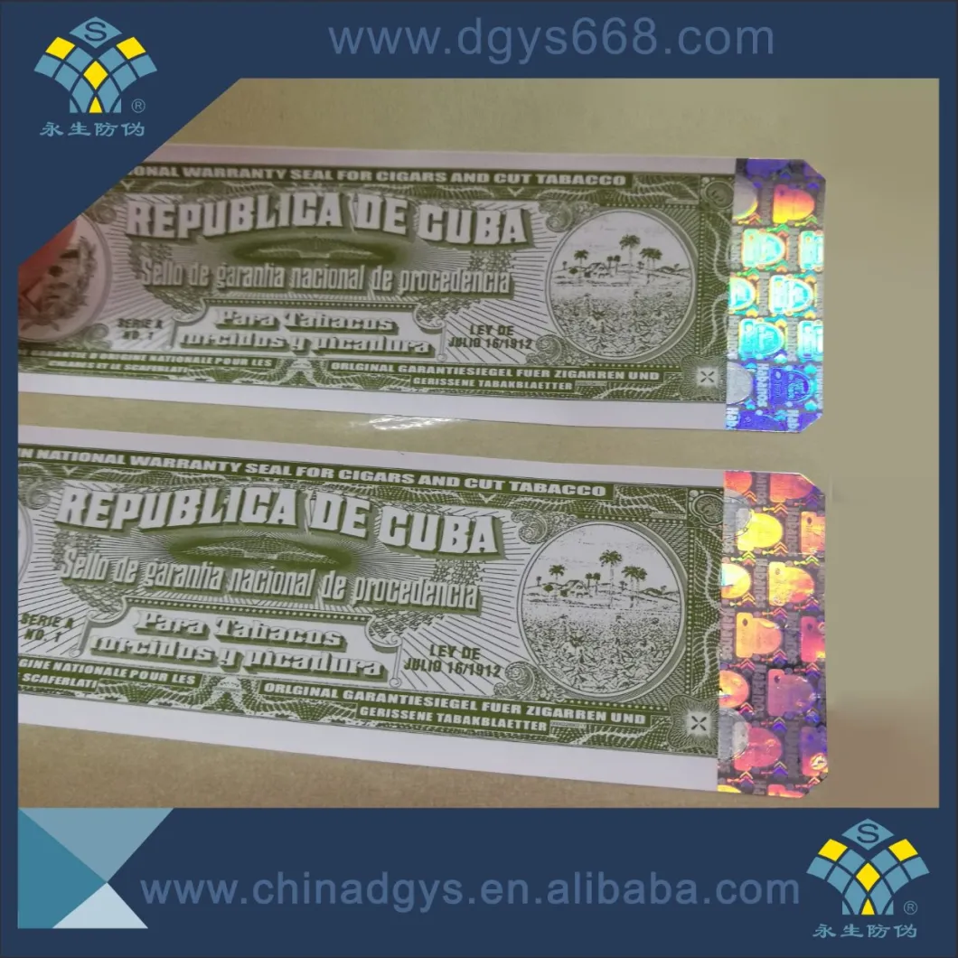 Hot Stamping Hologram Strip Security Paper Sticker