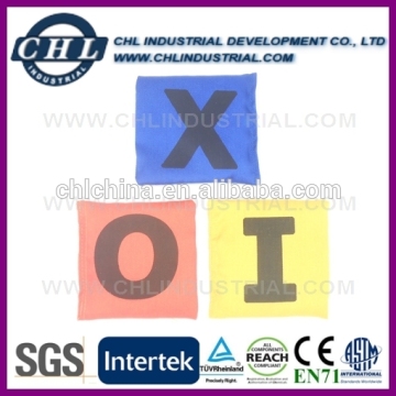 Square bean bag toss game with logo