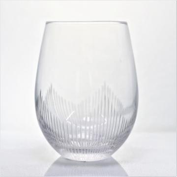 engraved stemless wine glass tumbler glass