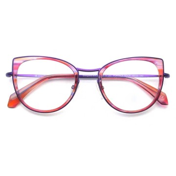 Custom Fashion Rainbow Color Cat Eye Metal Frame Glasses