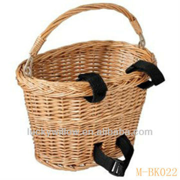 wicker bike basket with sewing handle / bike wicker basket (factory supplier)