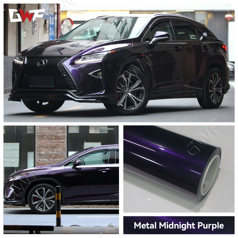 Película en color de coche de pintura metálica gris