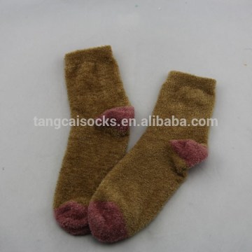 WSP-203 Colored Toe and Heel Comfortable Custom Polyester Socks