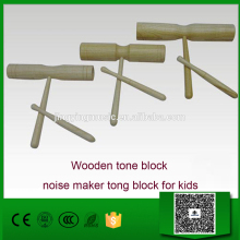 Wooden tone block,noise maker tong block for kids
