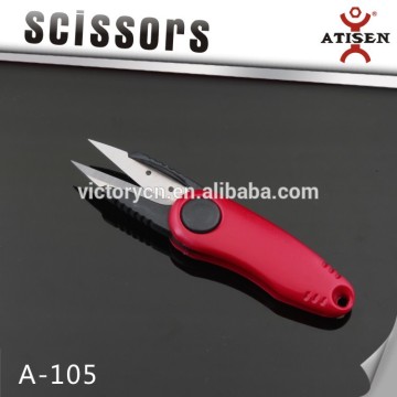 Hot Sale Folding Mini Scissor With ABS Handle Colorful Thrum Fishing Thread Cutter A-105