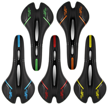 Wide MTB Bicycle Saddle Silicone Skidproof Saddle Road Bike Saddle Bicycle Seats Sillin Bicicleta Hollow Soft PU Leather