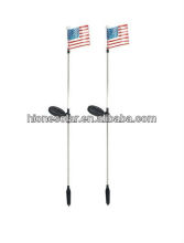 Solar Powered Patriotic Outdoor Garden U.S. Flag Stake