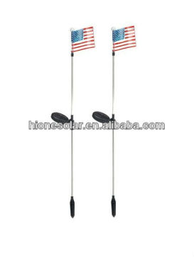 Solar Powered Patriotic Outdoor Garden U.S. Flag Stake