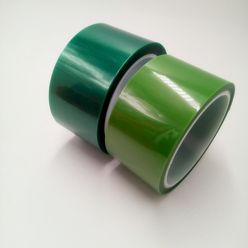 Silicone Pressure Sensitive Adhesive Green PET High Temperature Masking Industrial green polyester tape