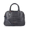 Small Robinson Croc Embossed Leather Bucket Tote Bags