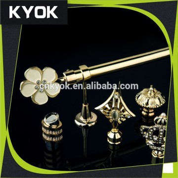 KYOK new designs double curtain rods factory & curtain rod accessory for roman curtain accessories curtain magnetic tieback