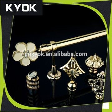 KYOK contemporary curtain rod finials, curtain rod round metal pipe, wrought iron shower curtain brackets