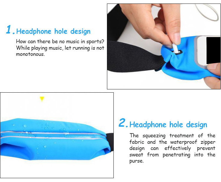 hi-vis reflective large space waterproof Running Waist Belt Pouch Case Fit For iphine series and other mobile phone