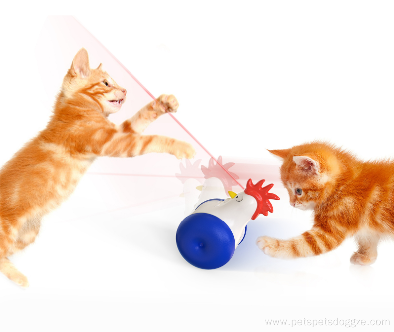 Electric sounding tumbler with laser tease cat toy