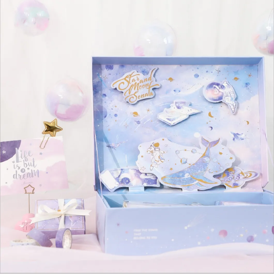 Greeding Card and stationery Gift Box &Gift Bag Set