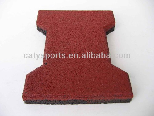 Rubber Tiles, Rubber Pavers, Dog Bone Rubber tiles Pavers