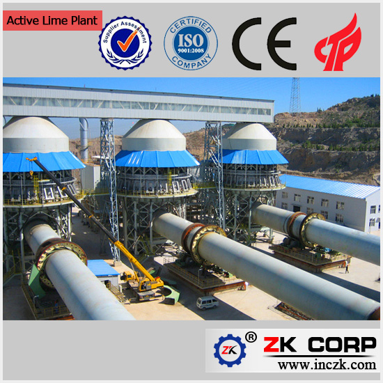 Active Lime Production Plant Equipment with Rotary Kiln and Other Whole Process Machine