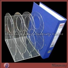 Elegant clear acrylic file display rack/shelf which suit for archive/office