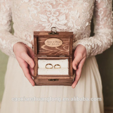 Plain Wooden Ring Box jewelry Storage