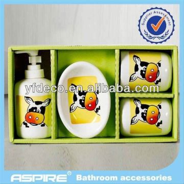 2014 new arrival black glazed bathroom set