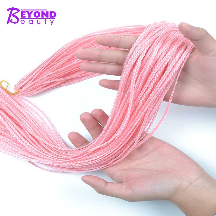 28 inch Pink Write Purple Blonde colored Long Colorful Zizi Box Braids Hair Crochet Box Hair Extension Synthetic Braiding Hair