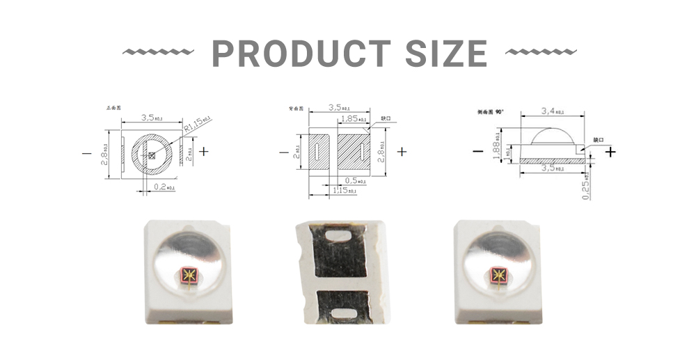 Size of 850nm IR LED