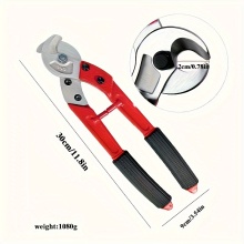 Red and black heavy-duty cable scissors