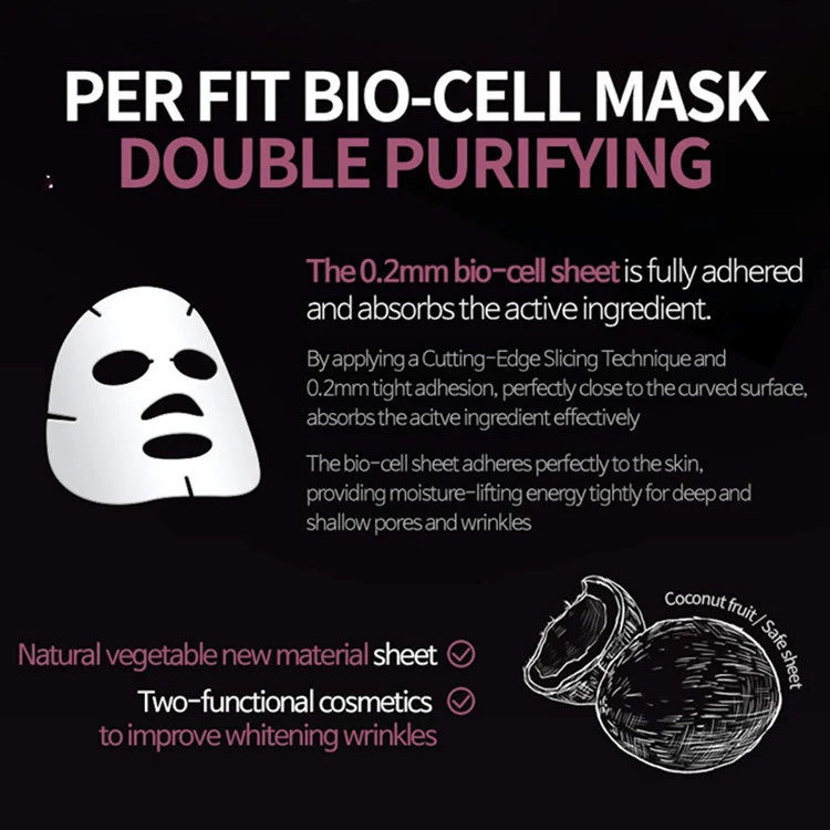 Custom Pore Cleansing & Firming Bio-Cell Double Purifying Korean Face Sheet Mask