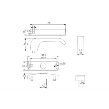 Multi-point lockable handle separate