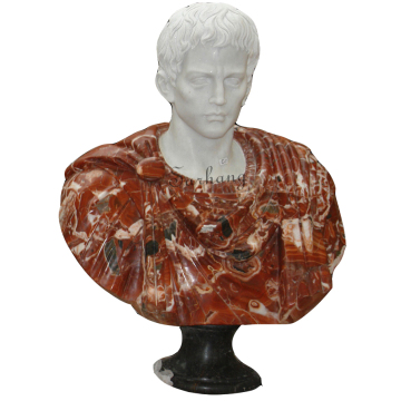 marble carved roman marble bust
