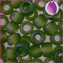 Matte transparent seed glass beads handmade beads