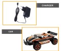 Baru desain kecepatan tinggi RC Mobil Model 1/18 dengan Charger