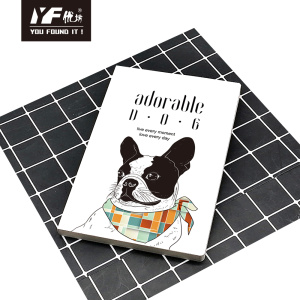 Custom adorable dog style soft cover glue notebook