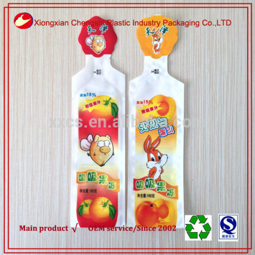 High quality special shape flexible plastic tube shape bag